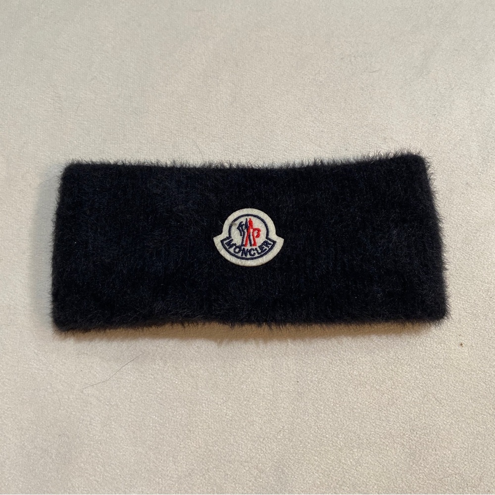Moncler Black Fuzzy Headband